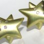 UNKOWN DESIGNER VIDEO 18KT .50CT DIAMONDS STAR CLIP EARRINGS HEAVY
