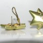UNKOWN DESIGNER VIDEO 18KT .50CT DIAMONDS STAR CLIP EARRINGS HEAVY