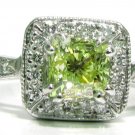 PLATINUM $8200 1.20CT NATURAL FANCY YELLOW DIAMOND RING
