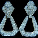 $4000 VIDEO 1.50CT CLASSIC DANGLE DIAMOND EARRINGS 14KT CLASSIC DOOR KNOCKERS