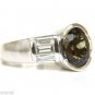 â–ˆ$7000 4.10CT NATURAL FANCY OLIVE COLOR SAPPHIRE DIAMOND RING 14KT VIVID