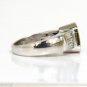 â–ˆ$7000 4.10CT NATURAL FANCY OLIVE COLOR SAPPHIRE DIAMOND RING 14KT VIVID