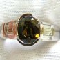 â–ˆ$7000 4.10CT NATURAL FANCY OLIVE COLOR SAPPHIRE DIAMOND RING 14KT VIVID