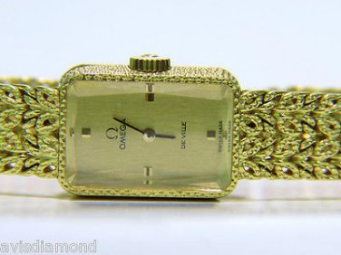 &acirc;�� VIDEO ESTATE 18KT WORKING OMEGA "DE VILLE" LADIES GOLD WATCH  &acirc;��