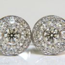 █$23500 5.75CT DIAMOND CLUSTER CIRCULAR FLUSH & PAVE CUFFLINKS 14KT EXECUTIVE █