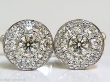 &acirc;��$23500 5.75CT DIAMOND CLUSTER CIRCULAR FLUSH & PAVE CUFFLINKS 14KT EXECUTIVE &acirc;��