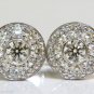 â–ˆ$23500 5.75CT DIAMOND CLUSTER CIRCULAR FLUSH & PAVE CUFFLINKS 14KT EXECUTIVE â–ˆ