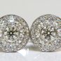 â–ˆ$23500 5.75CT DIAMOND CLUSTER CIRCULAR FLUSH & PAVE CUFFLINKS 14KT EXECUTIVE â–ˆ