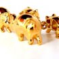 22KT RARE 3D BOAR PIG CUFFLINKS / HIGH SHINE & AMAZING DETAILS