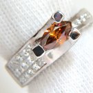 GIA NATURAL FANCY ORANGE BROWN 2.05CT DIAMOND RING 14KT TENSION FLOAT $9000