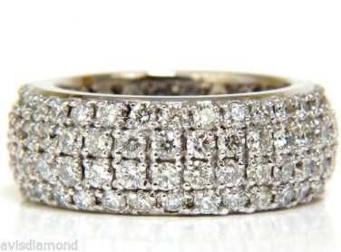 &acirc;��$9500 4.00CT FULL CUT DIAMONDS ETERNITY WIDE BAND RING 14KT 8.6MM SIZE 6.25&acirc;��