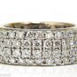 â–ˆ$9500 4.00CT FULL CUT DIAMONDS ETERNITY WIDE BAND RING 14KT 8.6MM SIZE 6.25â–ˆ