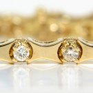 █$5000 VIDEO 1.50ct. DIAMONDS DECO BONE LINK BRACELET 14KT FULL CUT BRILLIANTS█