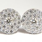 █$18000 GIA Certified 4.60ct. Matching diamond cluster circular earrings omega
