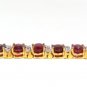 &acirc;��$45000 21.86ct NATURAL FINE VIVID RED RUBY DIAMONDS TENNIS BRACELET CLASSIC