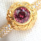 GIA NO HEAT 2.05CT NATURAL SAPPHIRE DIAMONDS SPANISH DECO GILT RING UNHEATED 14K