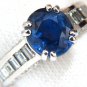 $12000 GIA 4.78CT NATURAL NO HEAT BLUE SAPPHIRE DIAMOND RING UNHEATED 14KT VIVID