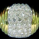█$6000 ESTATE 2.50CT DIAMONDS SHRIMP COCKTAIL RING 18KT █