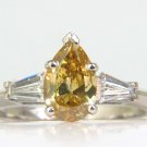 █$16000 GIA 1.62CT NATURAL FANCY YELLOW DIAMOND RING█ VIVID & CLEAN