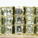 █$7200 2.50CT ASCHER / SQUARE CUT DIAMONDS BAND G/H VS 14KT █ CHANNEL DECO