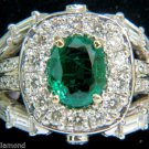 █$15000 6.00CT NATURAL EMERALD DIAMOND RING VIVID ZAMBIA FOREST█
