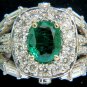 &acirc;��$15000 6.00CT NATURAL EMERALD DIAMOND RING VIVID ZAMBIA FOREST&acirc;��