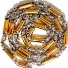 █ BULLET CASING DECO 14KT GOLD 24 INCH 13.6MM 52 GRAMS DOUBLE BUTTON NECKLACE █
