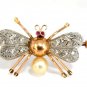 █14KT 3D REAL LIFE SPIDER INSECT BROOCH PIN EDWARDIAN DECO REVIVAL VINTAGE