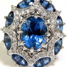 █$39,000 GIA 9.10CT NATURAL GEM NO HEAT SAPPHIRE DIAMOND RING COCKTAIL UNHEATED
