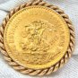 â–ˆ$4200 1918 PESO MEXICANOS "ORO PURO" 24KT COIN CHAIN ROPE TWIST CLASSIC â–ˆ