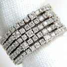 $9000 4.00CT FUSED BANDS FLEX MESH LADIES FULL CUTS DIAMOND BAND RING G/VS 14KT