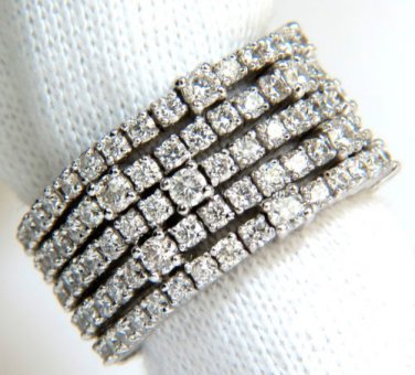 $9000 4.00CT FUSED BANDS FLEX MESH LADIES FULL CUTS DIAMOND BAND RING G/VS 14KT