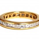 NEW LADIES BAGUETTE ETERNITY DIAMONDS BAND 14KT GOLD SIZE 5.75 1.00CT