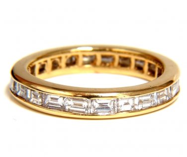 NEW LADIES BAGUETTE ETERNITY DIAMONDS BAND 14KT GOLD SIZE 5.75 1.00CT