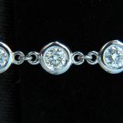 █$17000 5.26CT DIAMONDS BY YARD STATION FLUSH NECKLACE F/VS 51pcs 14KT 18 INCH