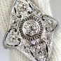 $3500 .70ct natural old mine cut Edwardian deco platinum ring vintage class a+
