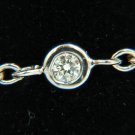 █$3,500 18KT .80CT FINE NATURAL DIAMONDS STATION YARD NECKLACE  F/VS FOR PENDANT