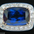 █$52000 18KT GIA 22.95CT NATURAL TANZANITE DIAMOND RING 18KT CUSTOM MOUNT█