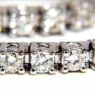 $8500 3.70CT NATURAL DIAMONDS CLASSIC TENNIS BRACELET 14KT G/SI-1