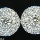 █$24000 5.72CT DIAMOND CLUSTER STUD EARRINGS FULL CUT A+ SPARKS VS █