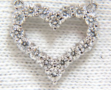 &acirc;��$3,000 .70CT EXCELLENT NATURAL DIAMONDS HEART PENDANT G/VS 14KT &acirc;��