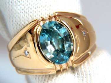 2.00ct natural prime indigo blue zircon ring 14kt. victorian deco