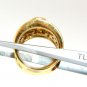 $7000 3.50ct natural canary oval sapphire & fancy colors diamonds ring 14kt.