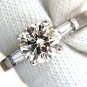 GIA 1.51ct. Round Brilliant Excellent cut diamond & .30ct baguette ring Platinum