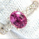 GIA 2.26ct natural no heat sapphire diamond ring 14kt. unheated purple pink $6K