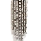 █ 3.00CT NATURAL DIAMONDS DANGLING VERY LONG CHANDELIER PENDANT STATION NECKLACE