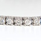 █$11000 3.66CT NATURAL DIAMONDS CLASSIC BUTTERFLY CLASP TENNIS BRACELET 14KT