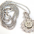 █$3000 1.00CT NATURAL DIAMONDS MARQUISE CLUSTER HALO PENDANT BALL CHAIN NECKLACE