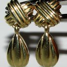 █14KT CLASSIC DANGLE "X" EARRINGS 21.50mm LONG █POST