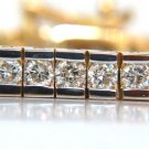 █$8000 VIDEO 4.00CT ROUND DIAMONDS BRACELET H VS A+ FULL CUTS 14KT CHANNEL  █